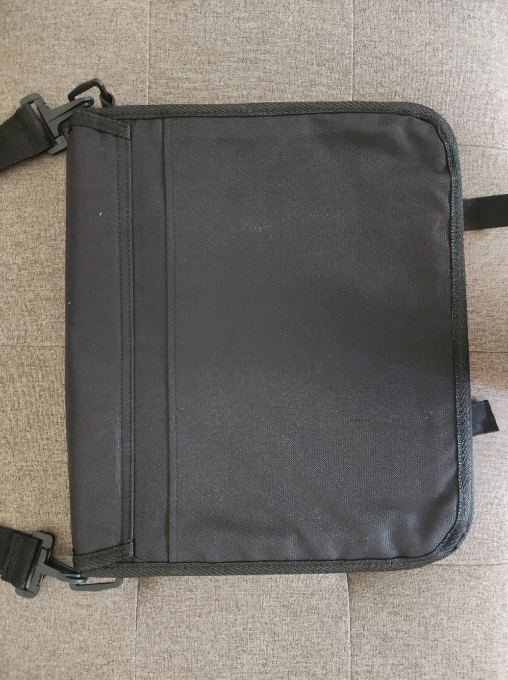 Black Shoulder Bag with Red Logo